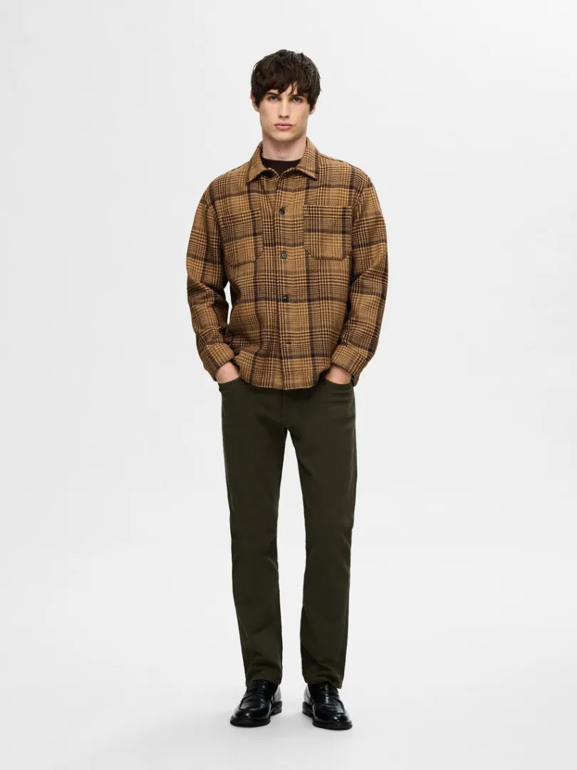 ternet_overshirt_2-3.webp Overtøj | Skjorter>SELECTED TERNET OVERSHIRT Brown