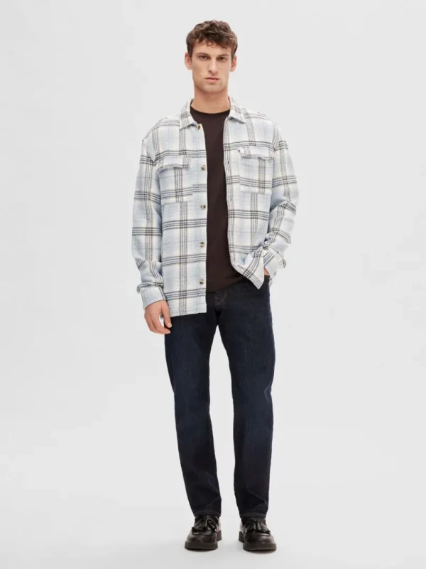 Overtøj | Skjorter>SELECTED TERNET OVERSHIRT Blue