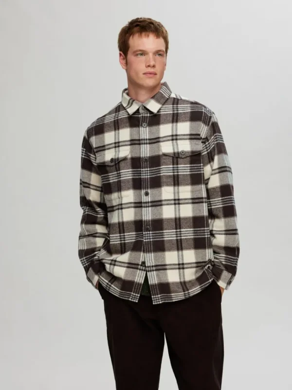 Overtøj | Skjorter>SELECTED TERNET OVERSHIRT Beige