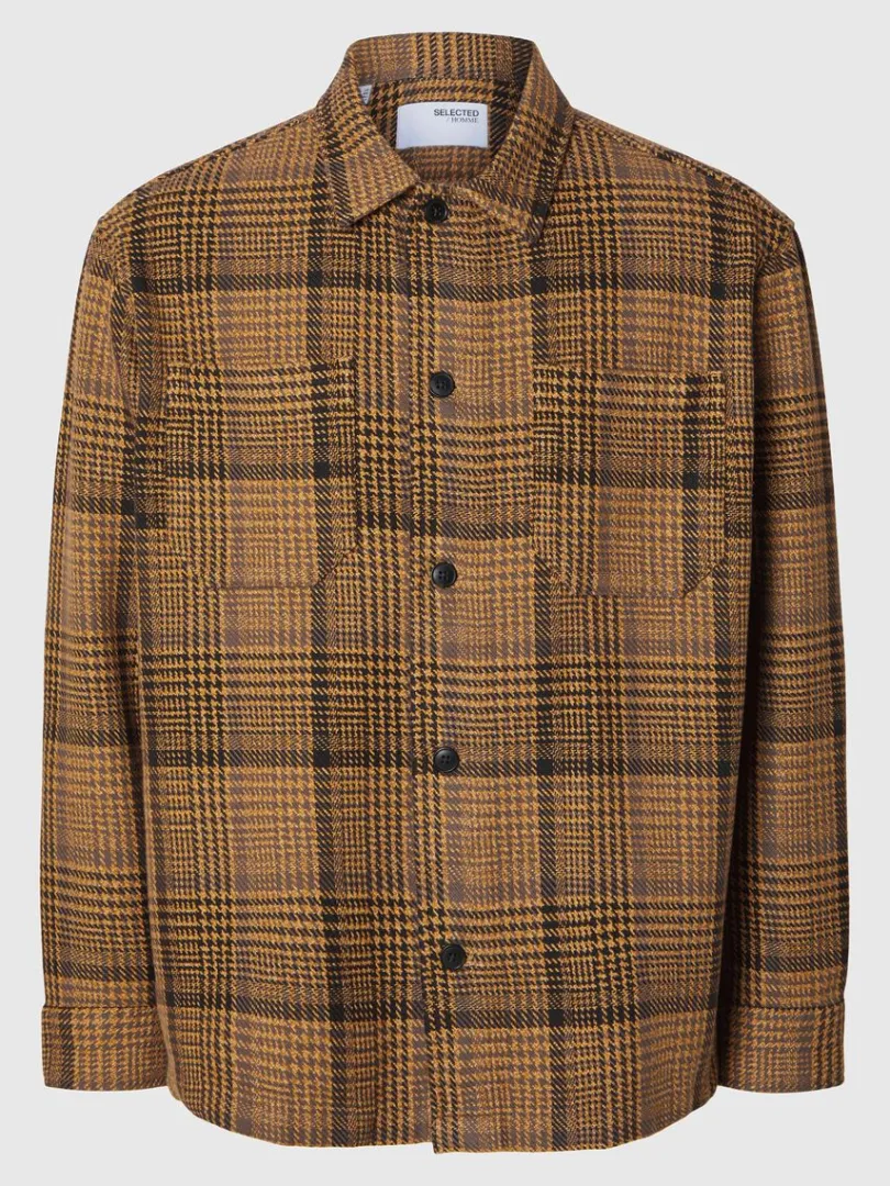 ternet_overshirt_4-3.webp Overtøj | Skjorter>SELECTED TERNET OVERSHIRT Brown