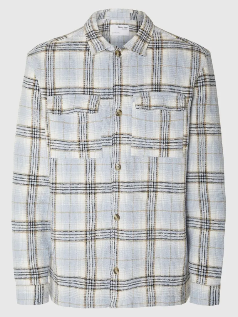 ternet_overshirt_4-5.webp Overtøj | Skjorter>SELECTED TERNET OVERSHIRT Blue