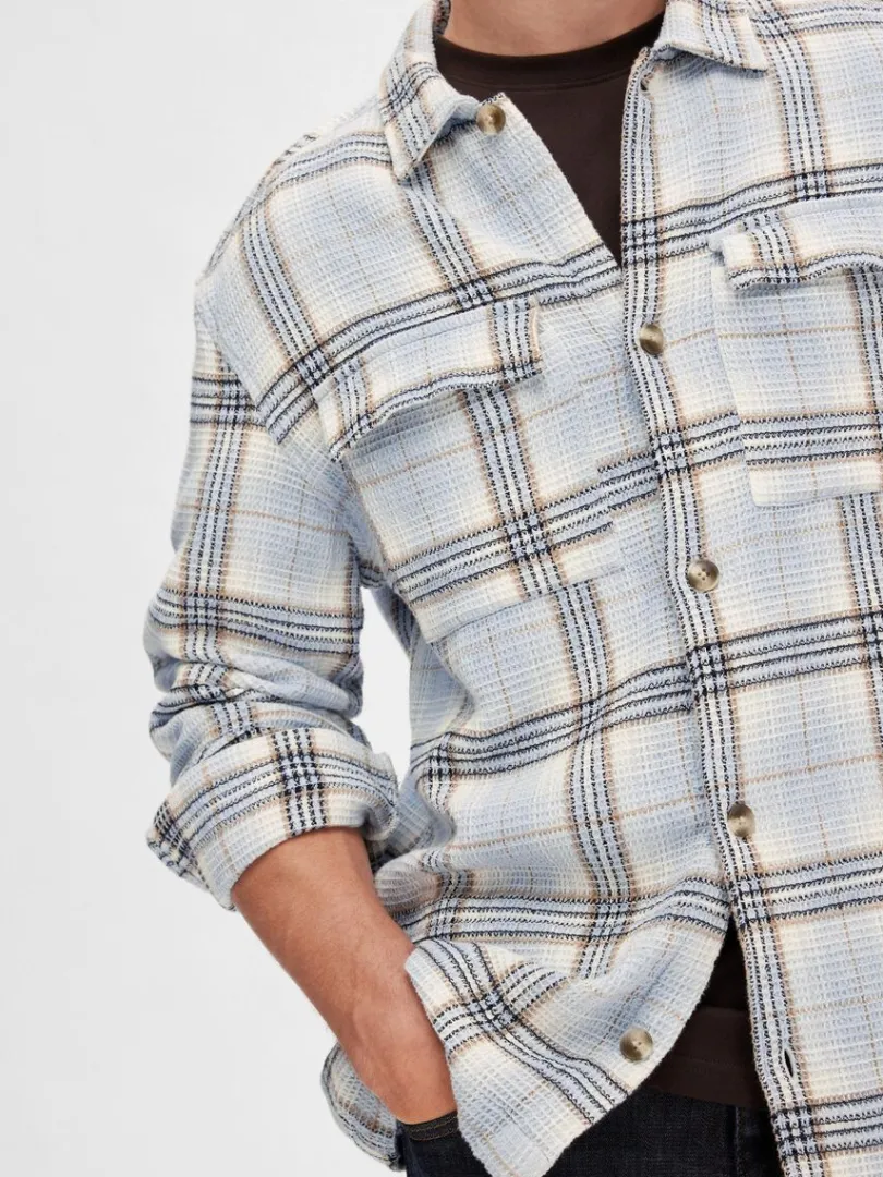 ternet_overshirt_5-4.webp Overtøj | Skjorter>SELECTED TERNET OVERSHIRT Blue