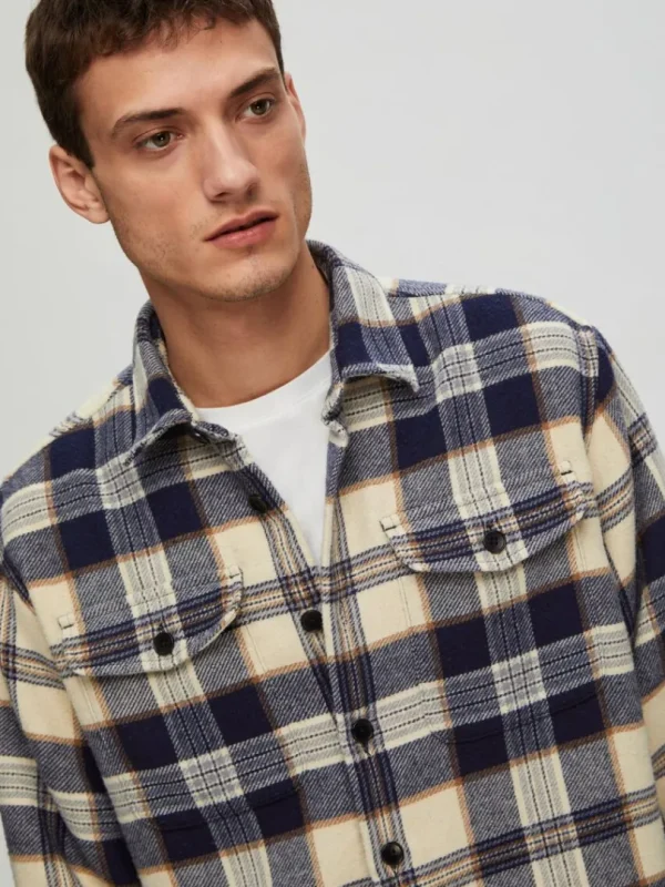 Overtøj | Skjorter>SELECTED TERNET OVERSHIRT Blue