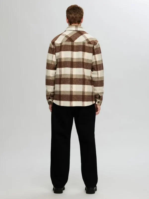 Overtøj | Skjorter>SELECTED TERNET SHACKET Brown