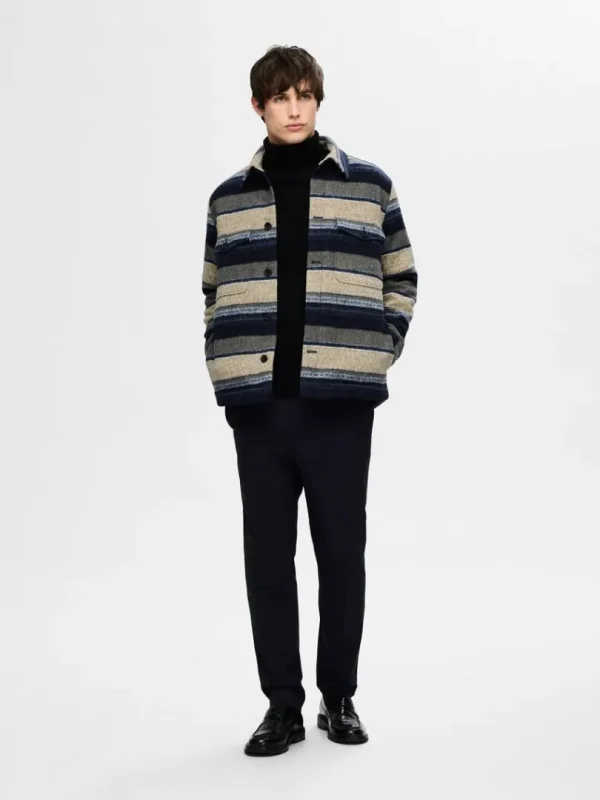 Overtøj | Skjorter>SELECTED TERNET SHACKET Blue