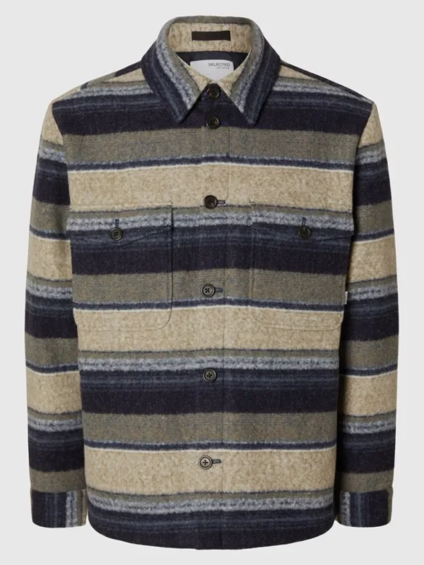 Overtøj | Skjorter>SELECTED TERNET SHACKET Blue