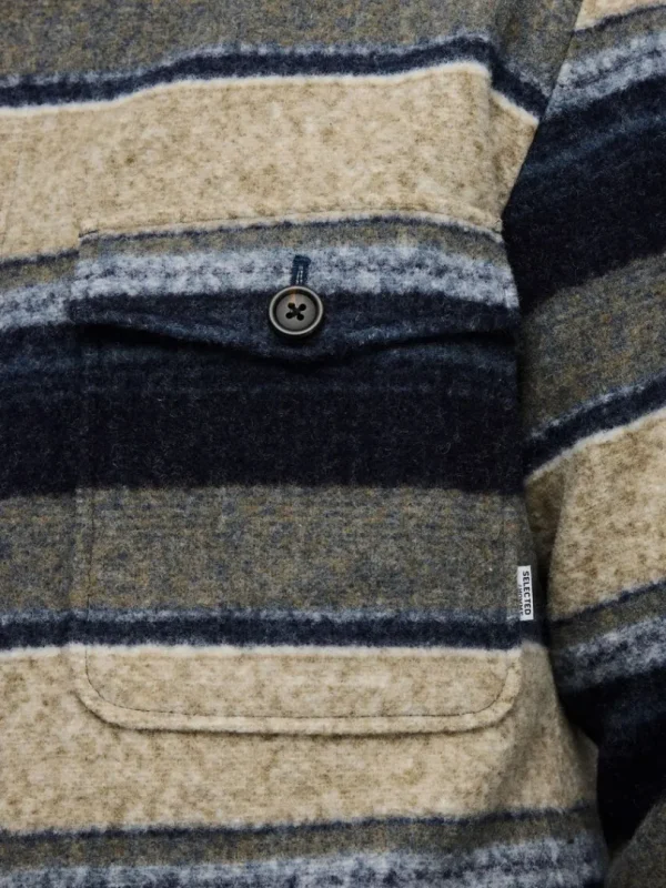 Overtøj | Skjorter>SELECTED TERNET SHACKET Blue