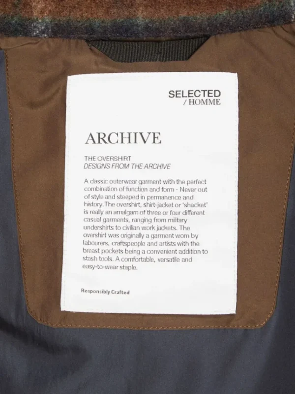 Overtøj | Skjorter>SELECTED TERNET SHACKET Brown