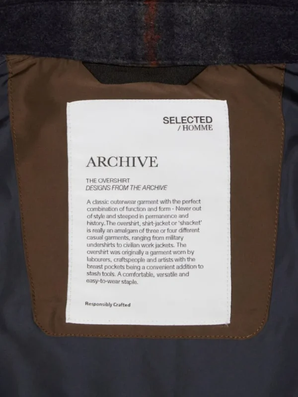 Overtøj | Skjorter>SELECTED TERNET SHACKET Blue