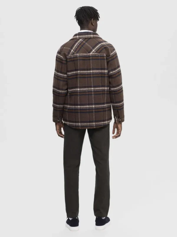 Overtøj | Skjorter>SELECTED TERNET SHACKET Brown