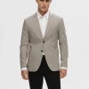 Jakkesæt & Blazers>SELECTED TERNET SLIM FIT BLAZER Beige