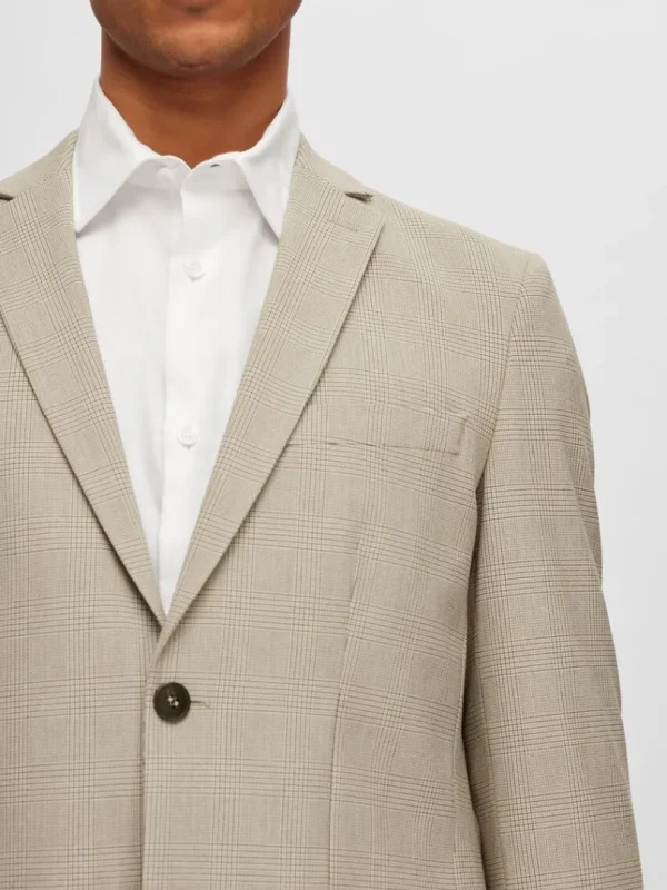 Jakkesæt & Blazers>SELECTED TERNET SLIM FIT BLAZER Beige