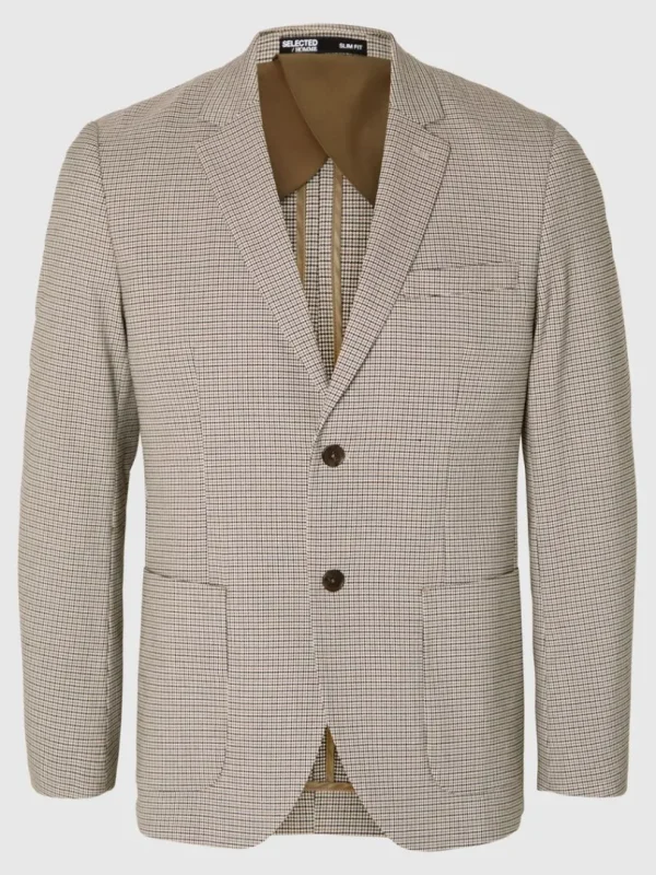 Jakkesæt & Blazers>SELECTED TERNET SLIM FIT BLAZER Beige