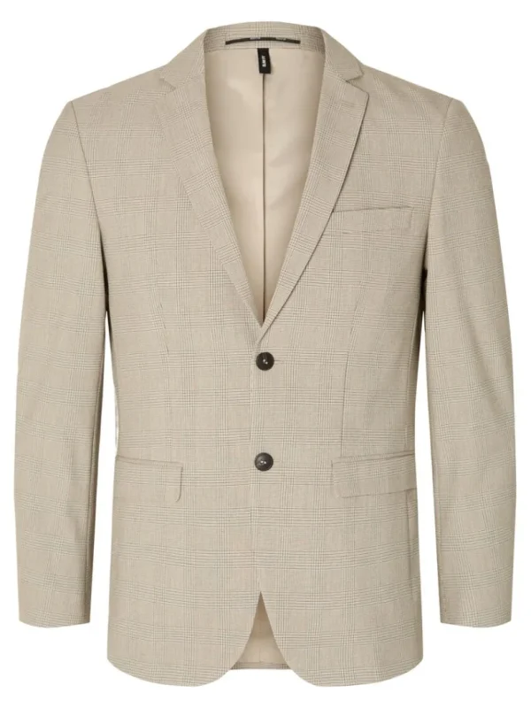 Jakkesæt & Blazers>SELECTED TERNET SLIM FIT BLAZER Beige