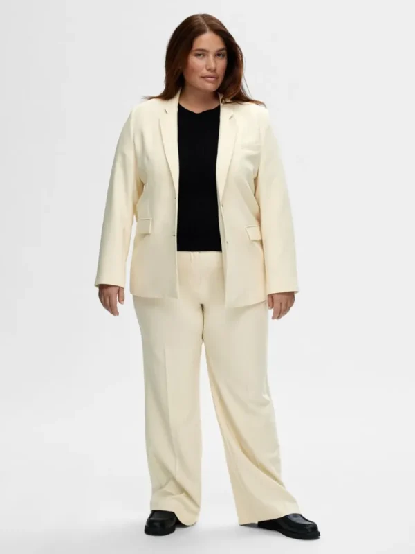 Jakkesæt & Blazers>SELECTED TÆTSIDDENDE ENKELT BREASTED PEAK REVERS BLAZER Beige