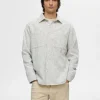 Overtøj | Skjorter>SELECTED TWILL OVERSHIRT Grey