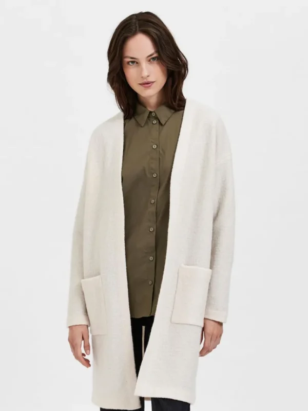 Strik>SELECTED ULD CARDIGAN Beige