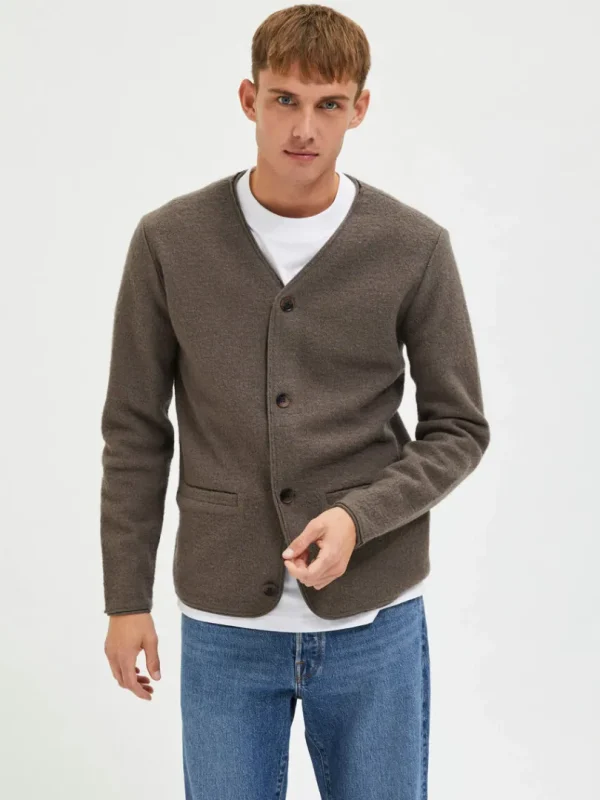 Strik>SELECTED ULD CARDIGAN Brown