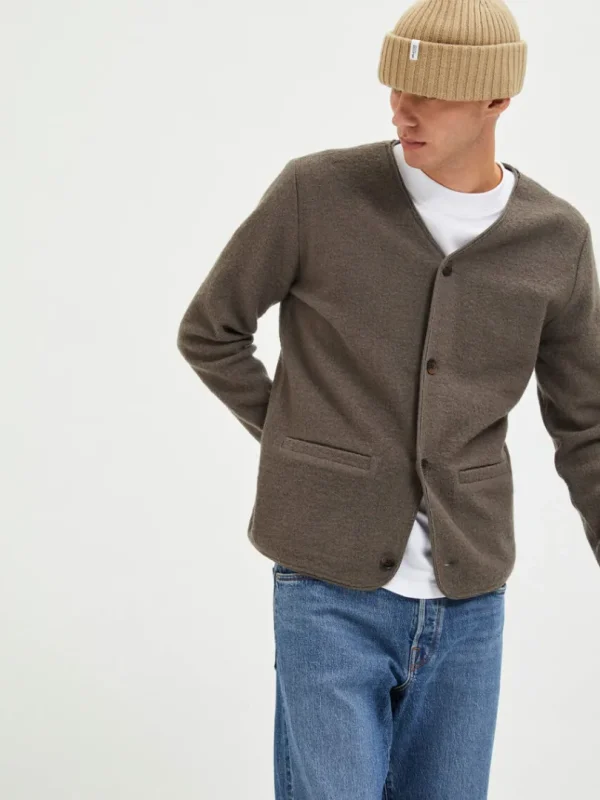 Strik>SELECTED ULD CARDIGAN Brown