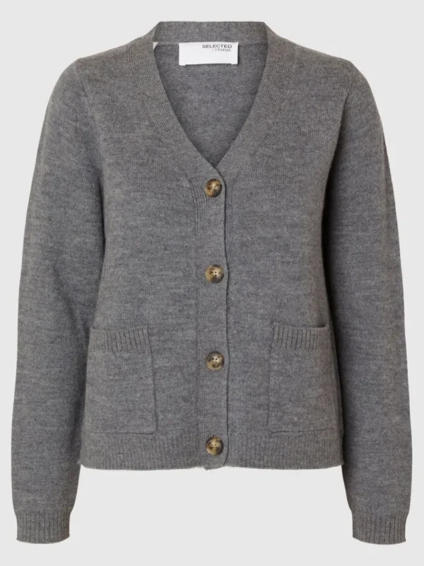 Strik>SELECTED 100% ULD CARDIGAN Grey