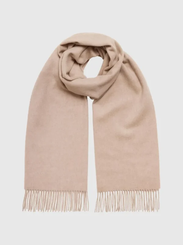 Accessories>SELECTED ULD HALSTØRKLÆDE Beige