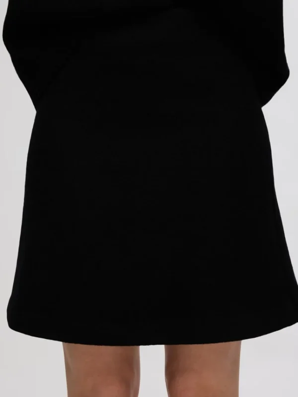 Nederdele>SELECTED 100% ULD MININEDERDEL Black