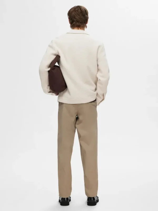 Overtøj | Strik>SELECTED 100% ULD SHACKET Beige
