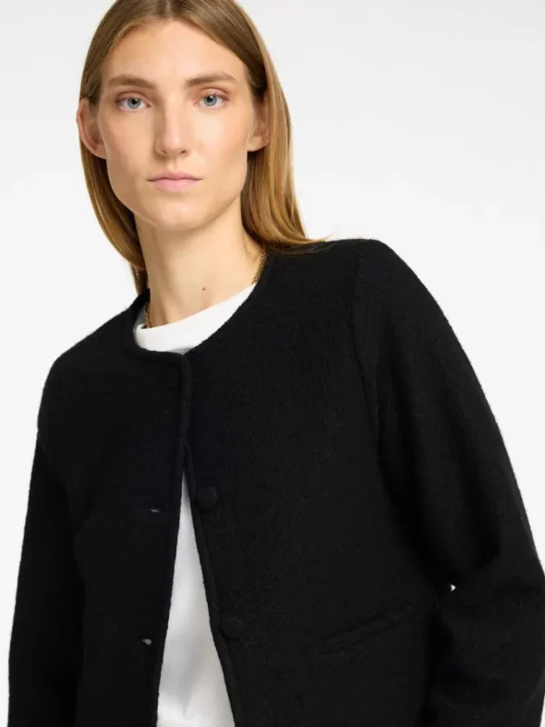 Strik>SELECTED 100% ULD STRIKKET CARDIGAN Black