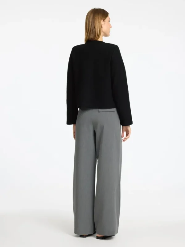 Strik>SELECTED 100% ULD STRIKKET CARDIGAN Black