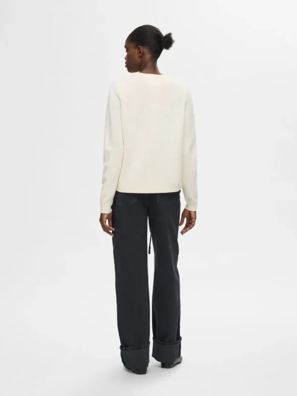 Strik>SELECTED 100% ULD STRIKTRØJE Beige