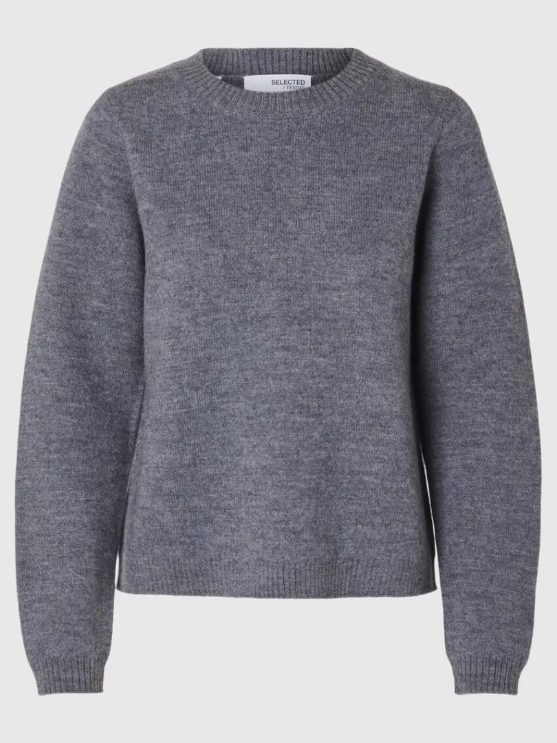 uld_striktrje_5.webp Strik>SELECTED 100% ULD STRIKTRØJE Grey