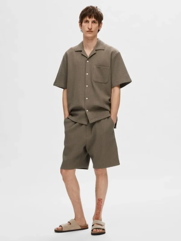 Shorts>SELECTED VAFLET SHORTS Brown