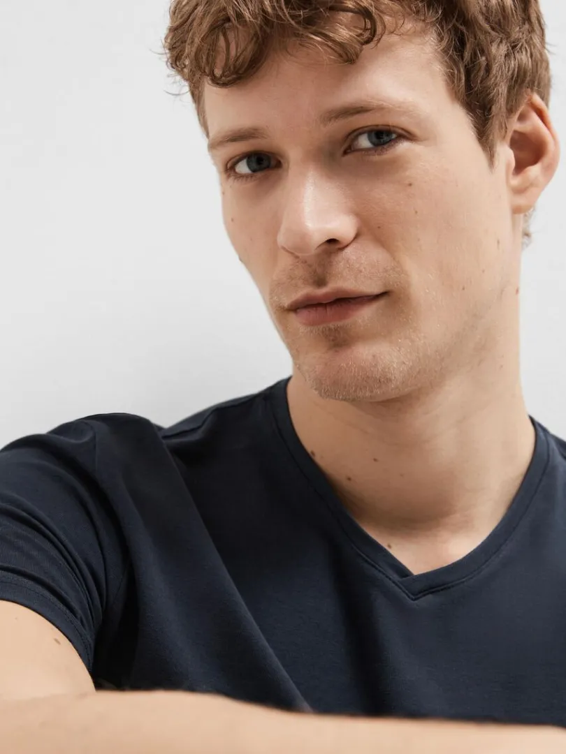 vhals_tshirt_2-2.webp T-shirts>SELECTED V-HALS T-SHIRT Blue