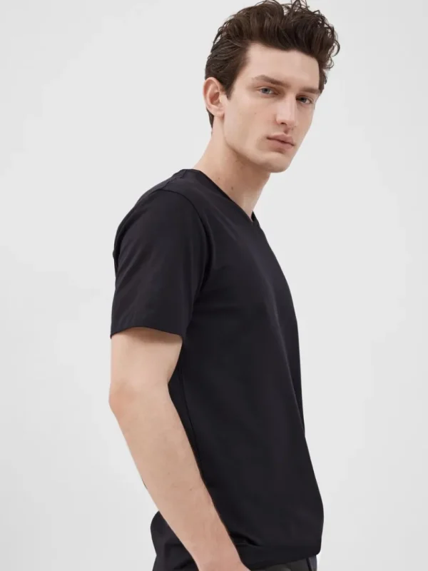 T-shirts>SELECTED V-HALS T-SHIRT Black