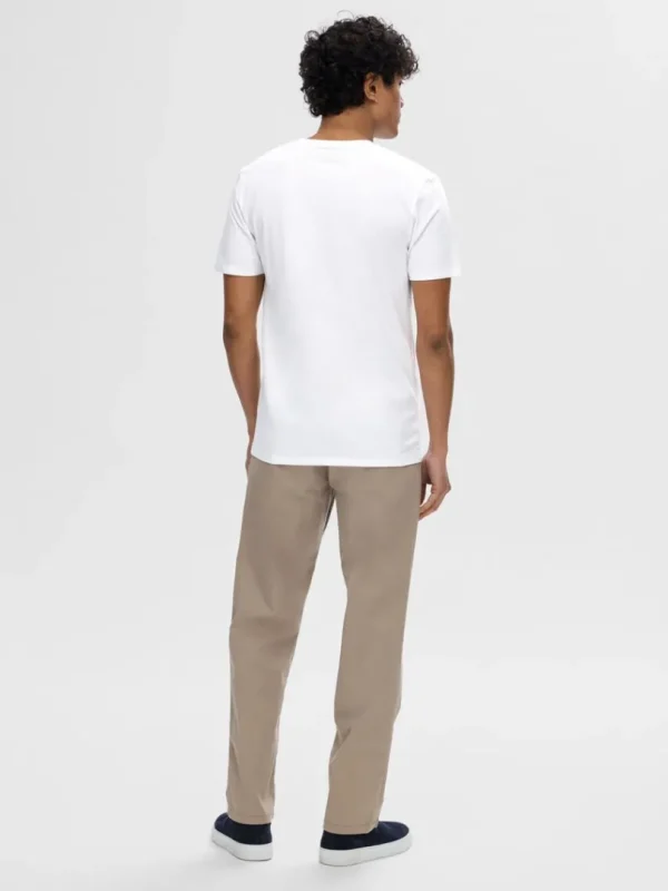 T-shirts>SELECTED V-HALS T-SHIRT White