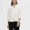 Toppe Og Bluser>SELECTED V-UDSKÆRING BLUSE White
