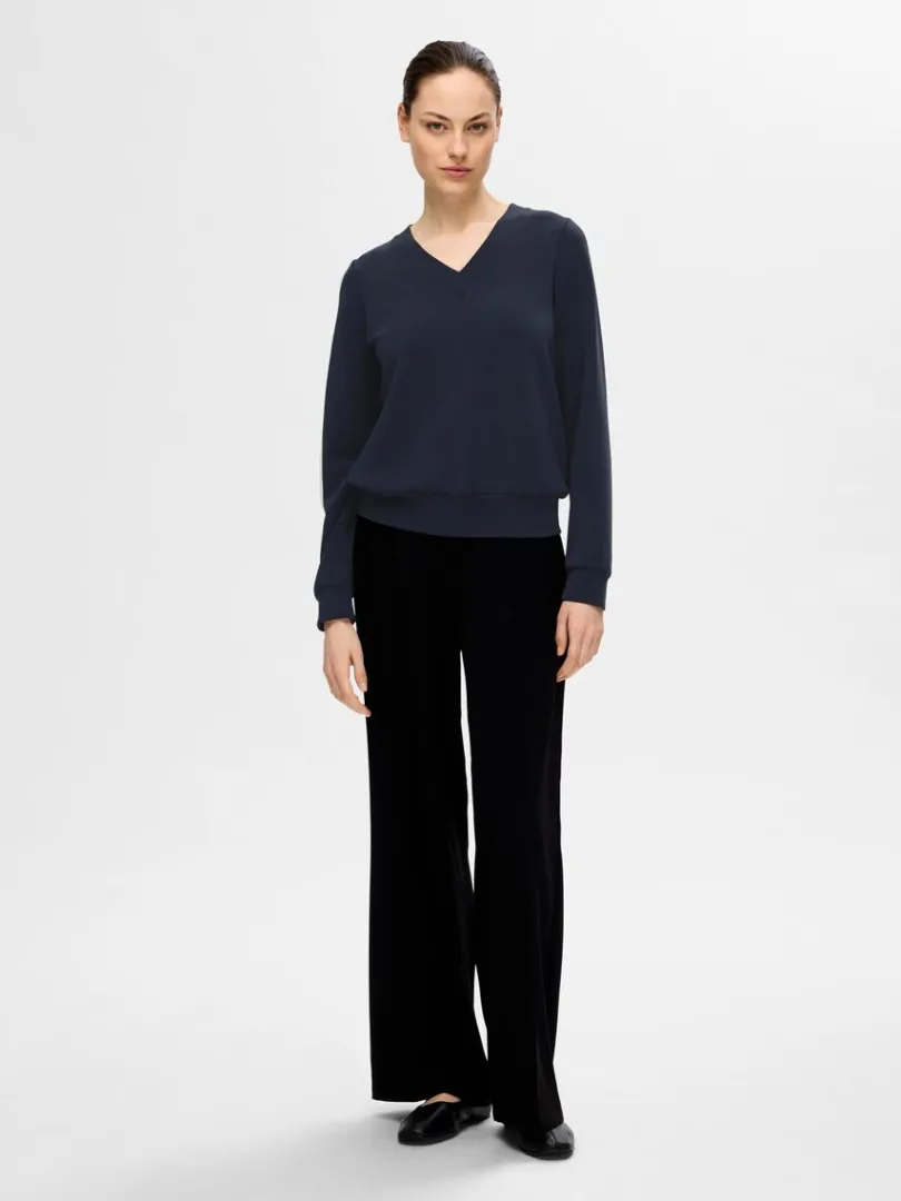 vudskring_pullover_1.webp Toppe Og Bluser>SELECTED V-UDSKÆRING PULLOVER Blue