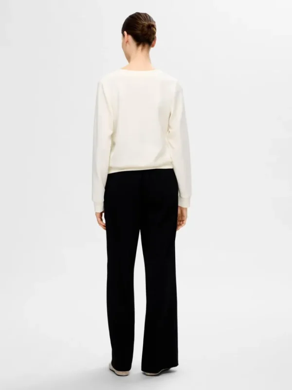 Toppe Og Bluser>SELECTED V-UDSKÆRING PULLOVER White
