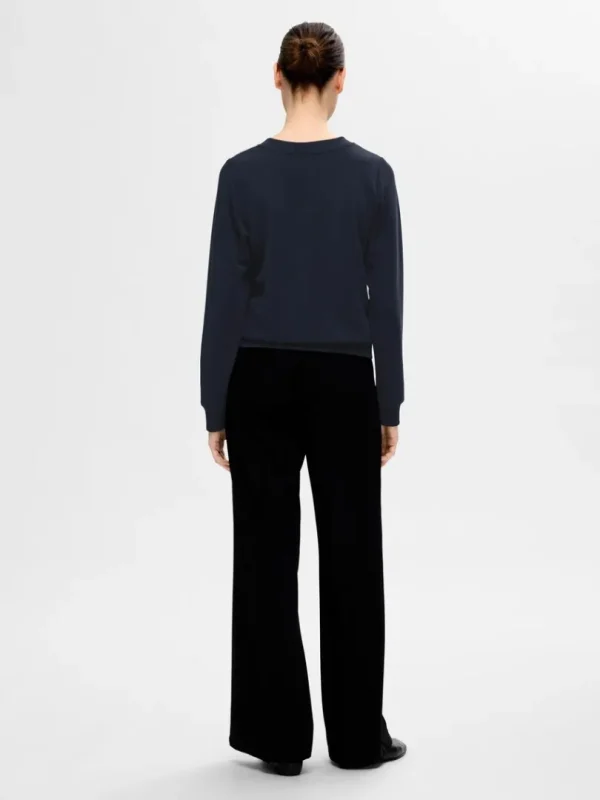 Toppe Og Bluser>SELECTED V-UDSKÆRING PULLOVER Blue