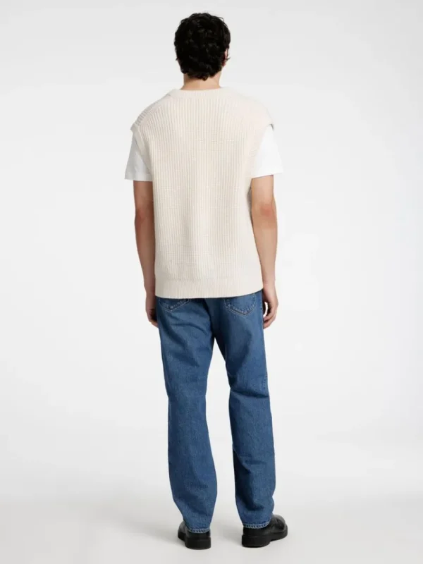 Overtøj>SELECTED V-UDSKÆRING STRIK VEST Beige