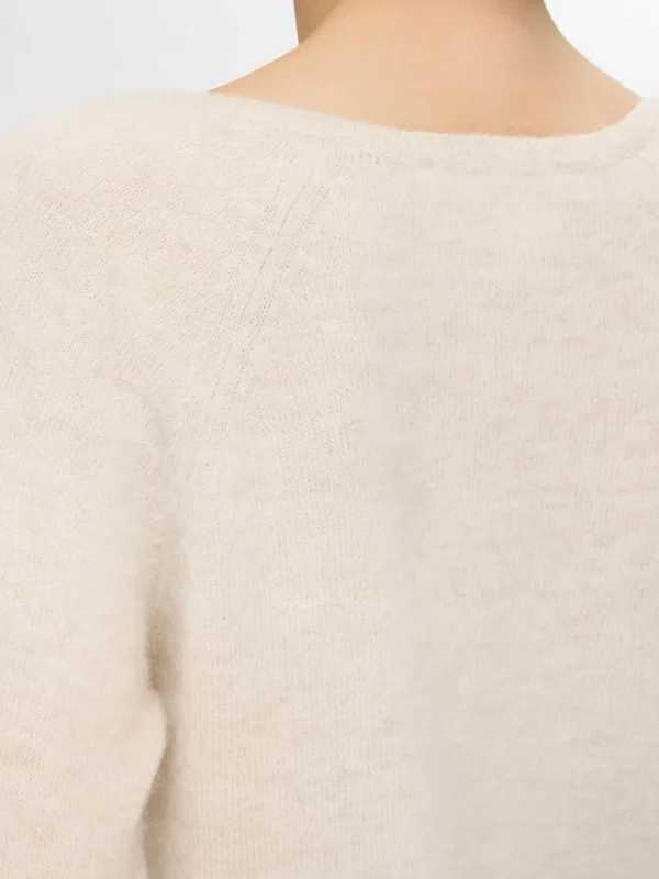 Strik>SELECTED V-UDSKÆRING STRIKTRØJE Beige