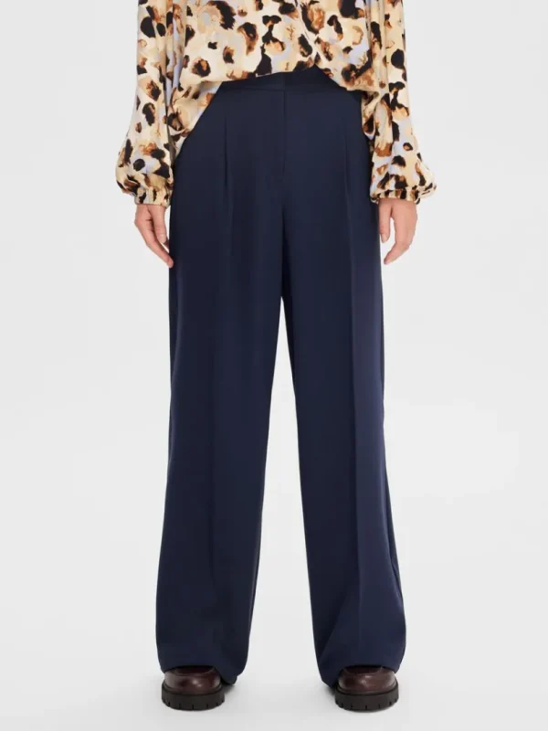 Bukser | Jakkesæt & Blazers>SELECTED VÆVEDE BREDE BUKSER Blue
