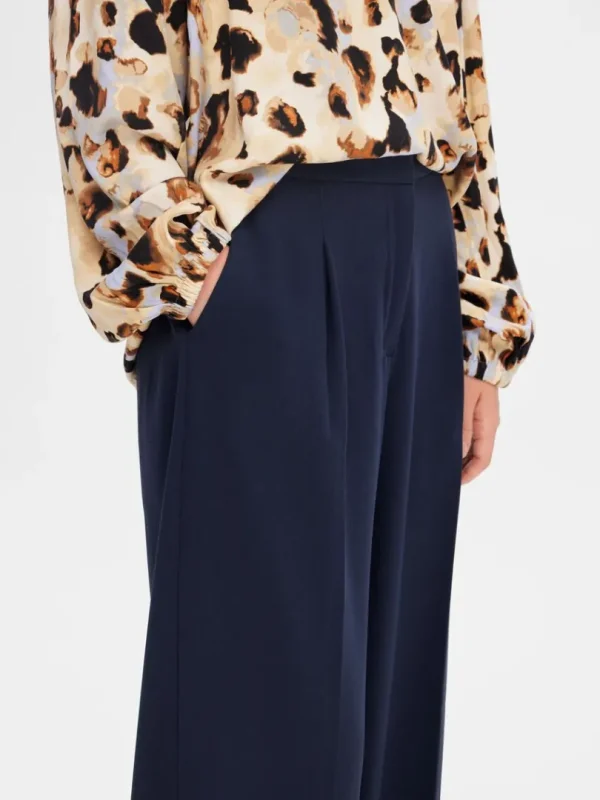 Bukser | Jakkesæt & Blazers>SELECTED VÆVEDE BREDE BUKSER Blue
