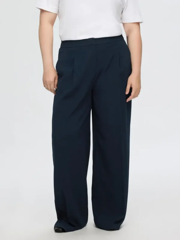 Bukser | Jakkesæt & Blazers>SELECTED VÆVEDE BREDE BUKSER Blue