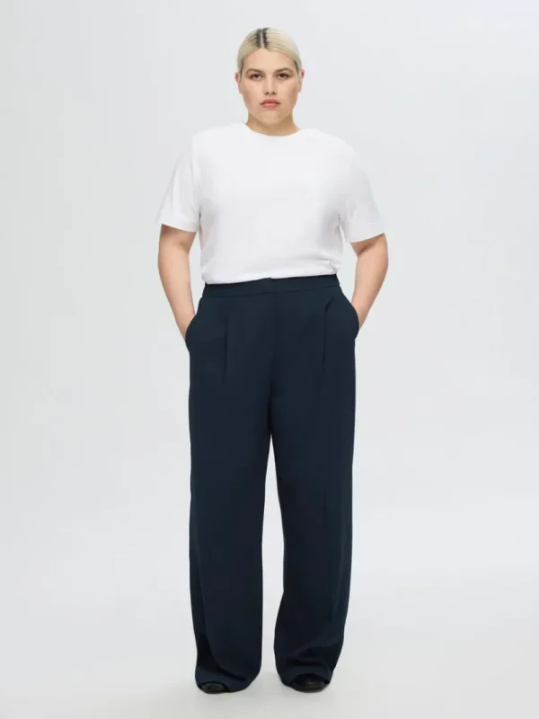 Bukser | Jakkesæt & Blazers>SELECTED VÆVEDE BREDE BUKSER Blue