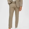 Bukser | Jakkesæt & Blazers>SELECTED VÆVEDE BUKSER Beige