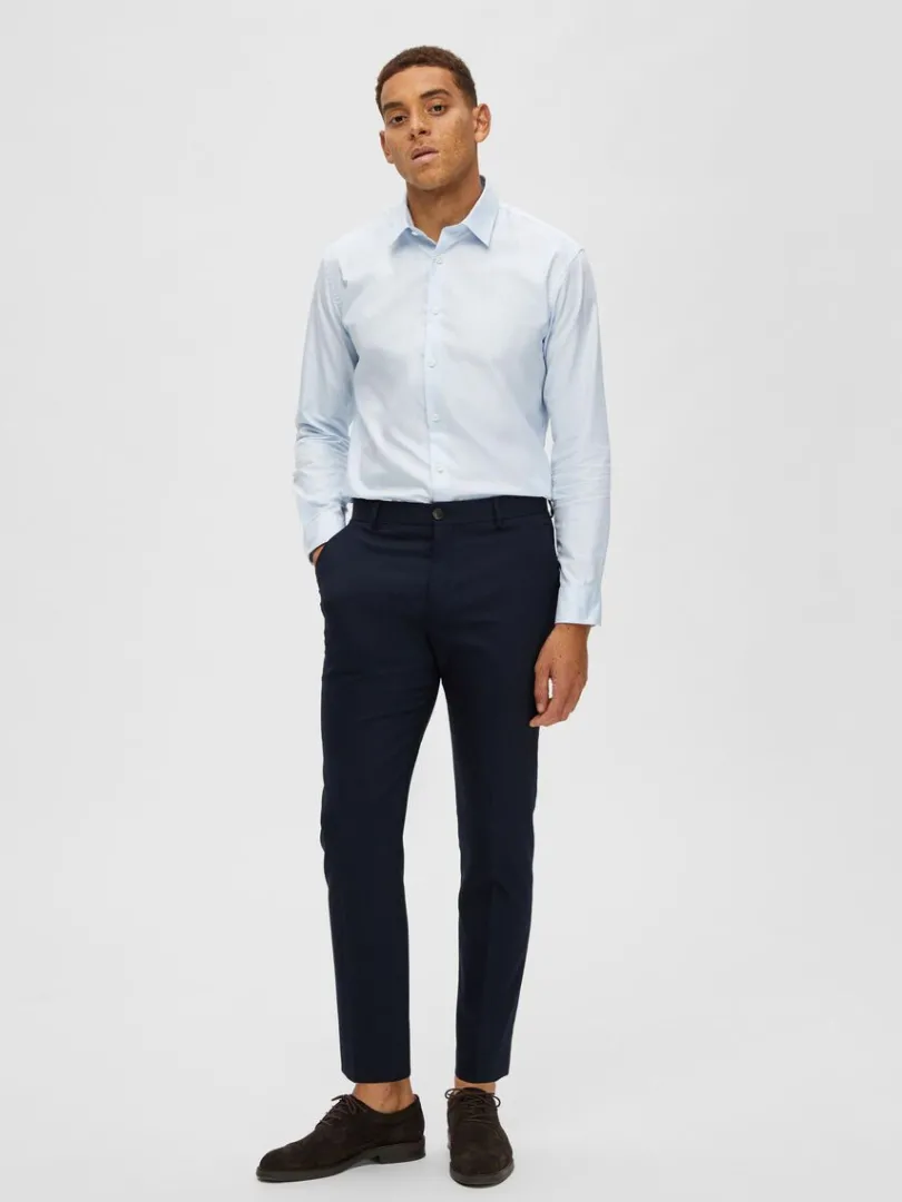 vvede_bukser_1-3.webp Bukser | Jakkesæt & Blazers>SELECTED VÆVEDE BUKSER Blue