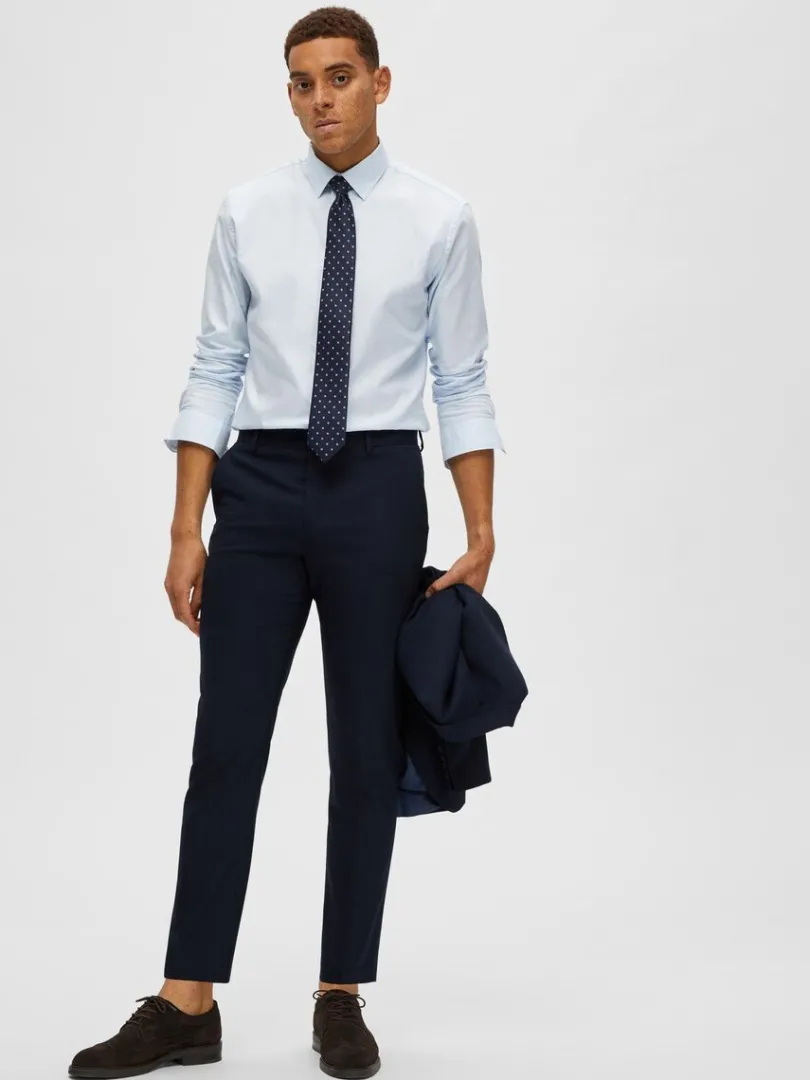 vvede_bukser_2-3.webp Bukser | Jakkesæt & Blazers>SELECTED VÆVEDE BUKSER Blue