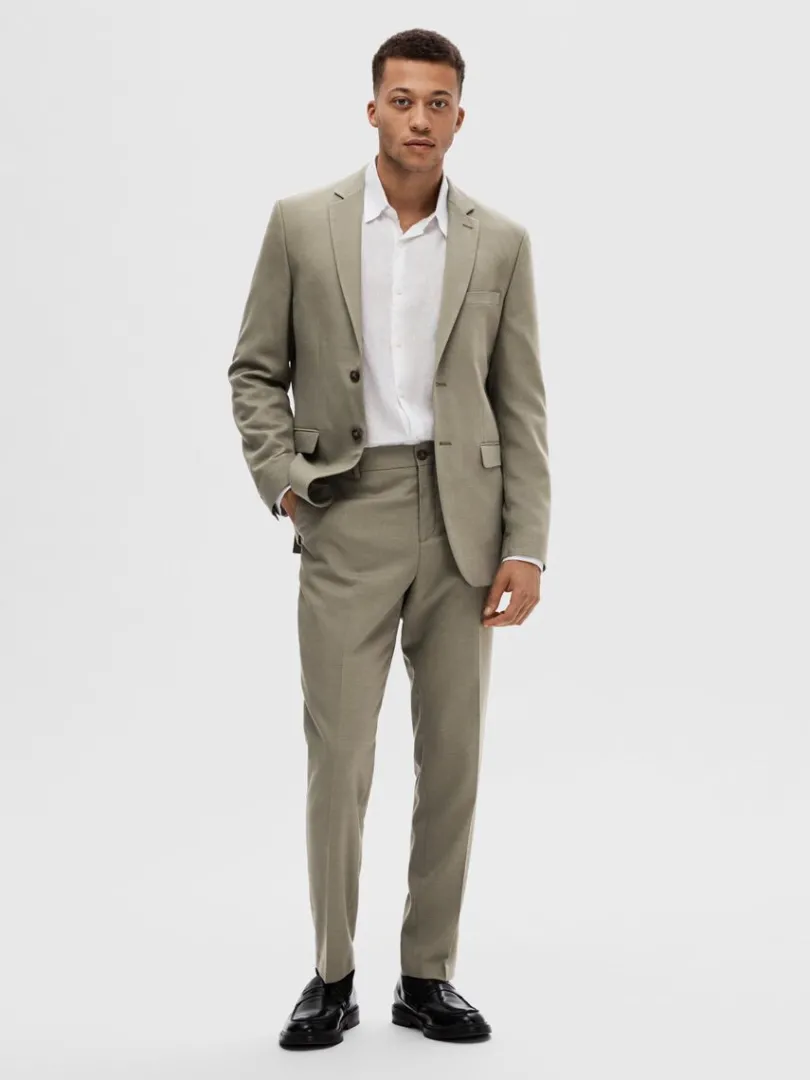 vvede_bukser_2-6.webp Bukser | Jakkesæt & Blazers>SELECTED VÆVEDE BUKSER Green
