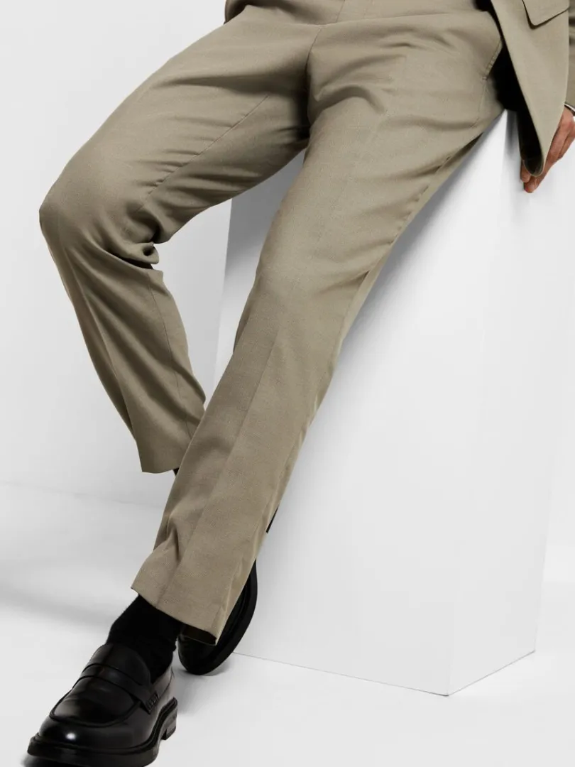 vvede_bukser_3-6.webp Bukser | Jakkesæt & Blazers>SELECTED VÆVEDE BUKSER Green